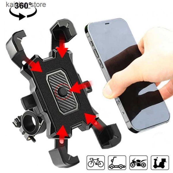 Cell Mounts Holders Universal Phone Holder Motorcycle Mountain Electric Bike 360 Rotation Fixed Frame for Stands J241217
