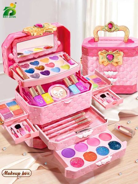 Girls cosmetic bag babys cosmetic bag nail polish lipstick non-toxic games pretending to play 6-year fashionable beauty childrens toys W2411