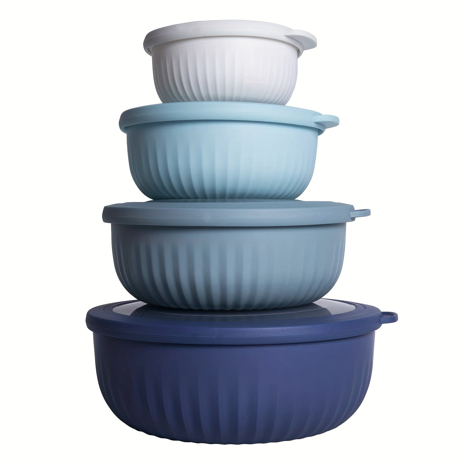 TEMU 4pcs Salad Bowls, Mixing Bowls With Lids, Sizes, Food-grade Salad Sauce And Snack Container, Suitable For Reusable Refrigerator Storage, Party