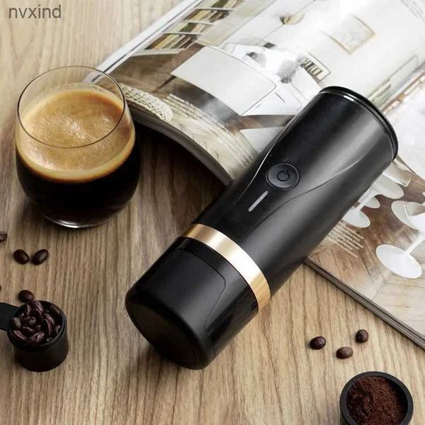 Coffee Makers Portable Pressure Coffee Machine Mini Car Outdoor Travel Home Office Electric Coffee Powder Machine y240930