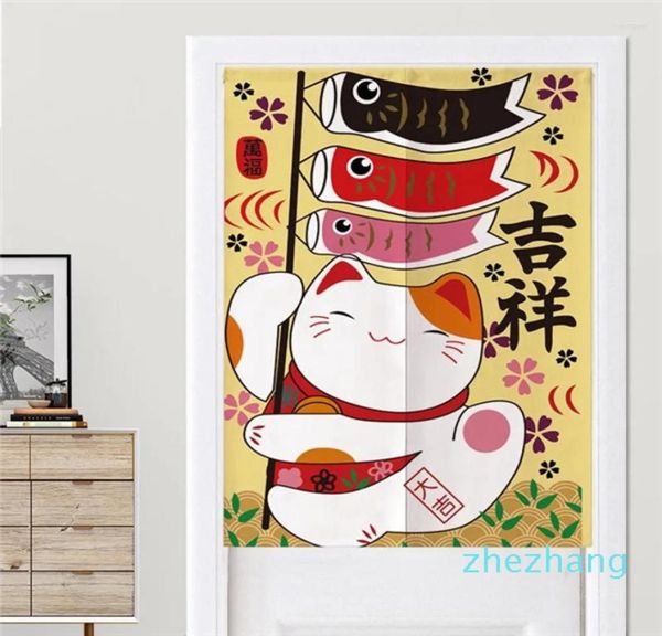 Curtain Japanese Lucky Cat Door Bedroom Partition Kitchen Toilet Feng Shui Japan Home Decor Noren7263296 Best quality