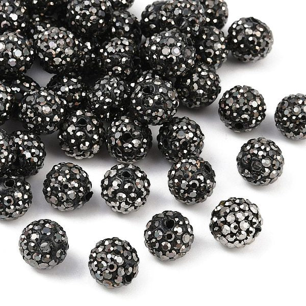 Polymer Clay Rhinestone Beads