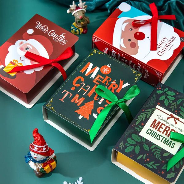 10 Christmas apple candy boxes gift packaging creative magic books party and holiday decorations 240821