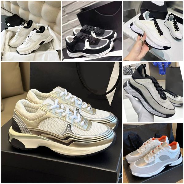 Designer Shoes Sneakers Women Luxury Casual Platform New Release Leather Running Shoes Travel Outdoor Sequin Classic White Lace Up Shoe Wome