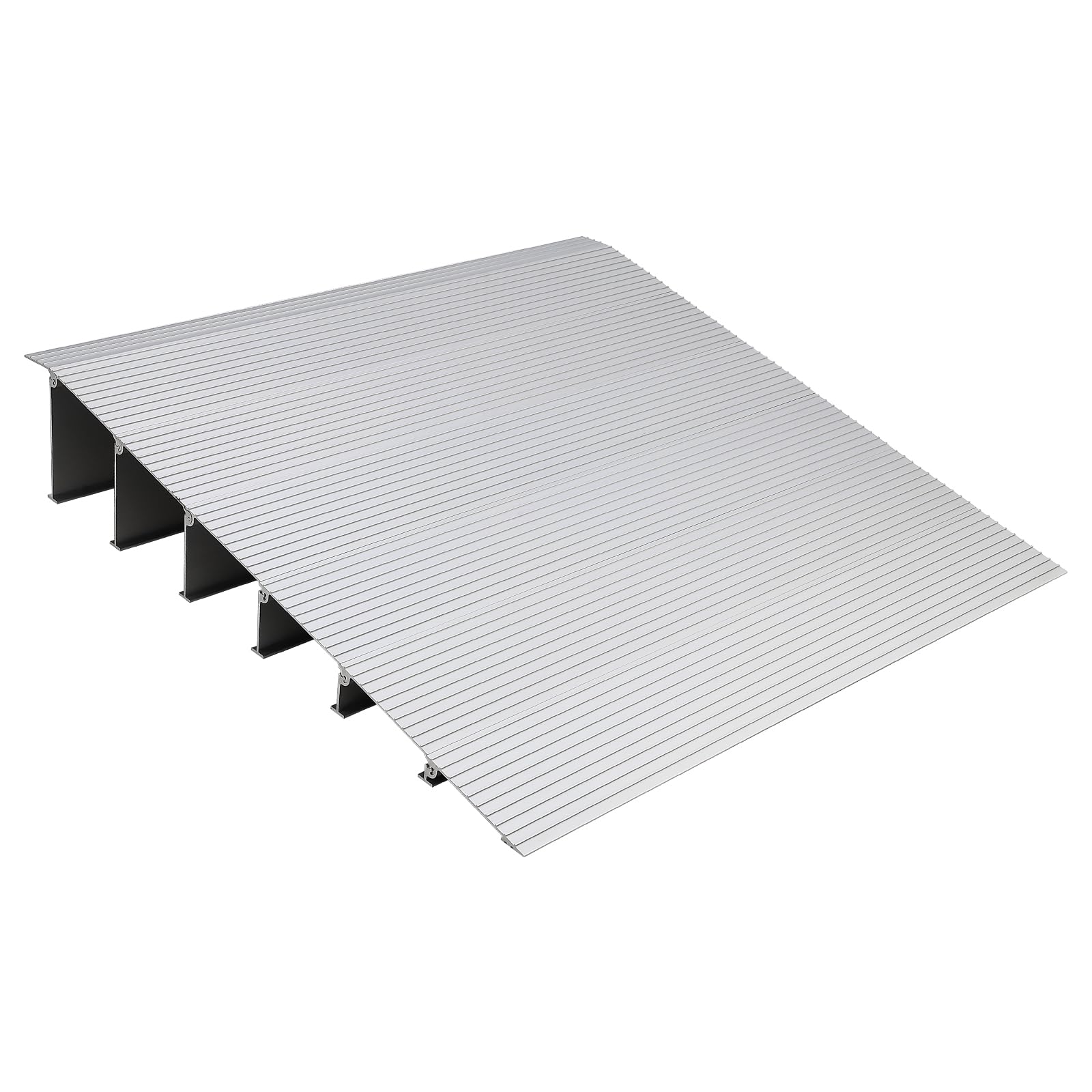 Garvee 6" Aluminum Door Threshold Ramp – 800Lbs Capacity Non-Slip Surface for Wheelchairs, Strollers & Mobility Scooters