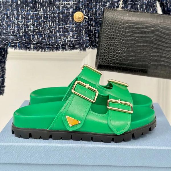 Premium Designer Sandals Slipper Leather Slides for Women and Men Suede Strap, Printed Leather Flip Flops, Nappa Leather Sandal in Black Cro