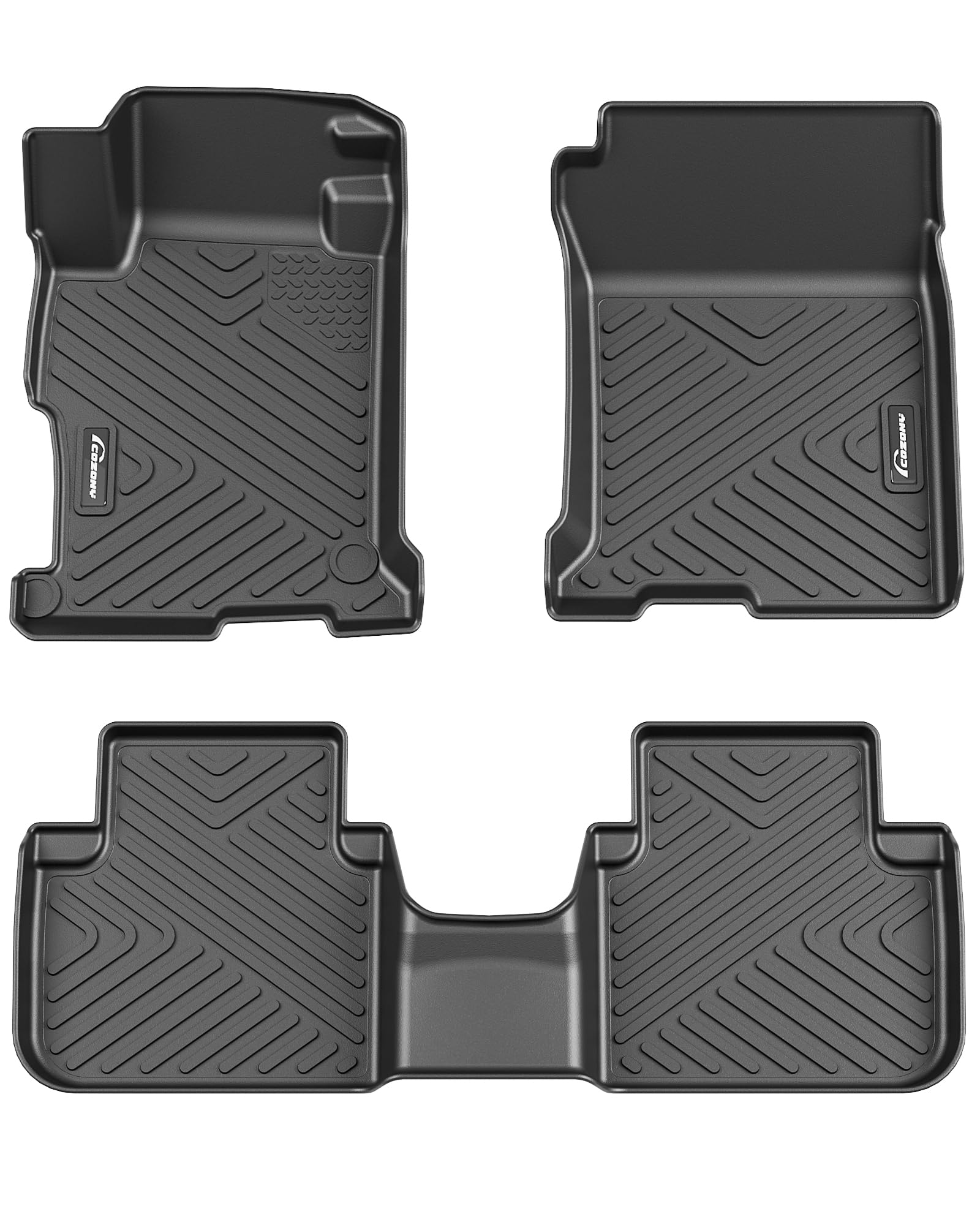 Garvee Floor Mats for 2013-2017 Honda Accord (EX, EX-L, LX, Sport, Touring, Hybrid Type), Odorless TPE All Weather Custom Fit Front 1st & 2nd Row Floo