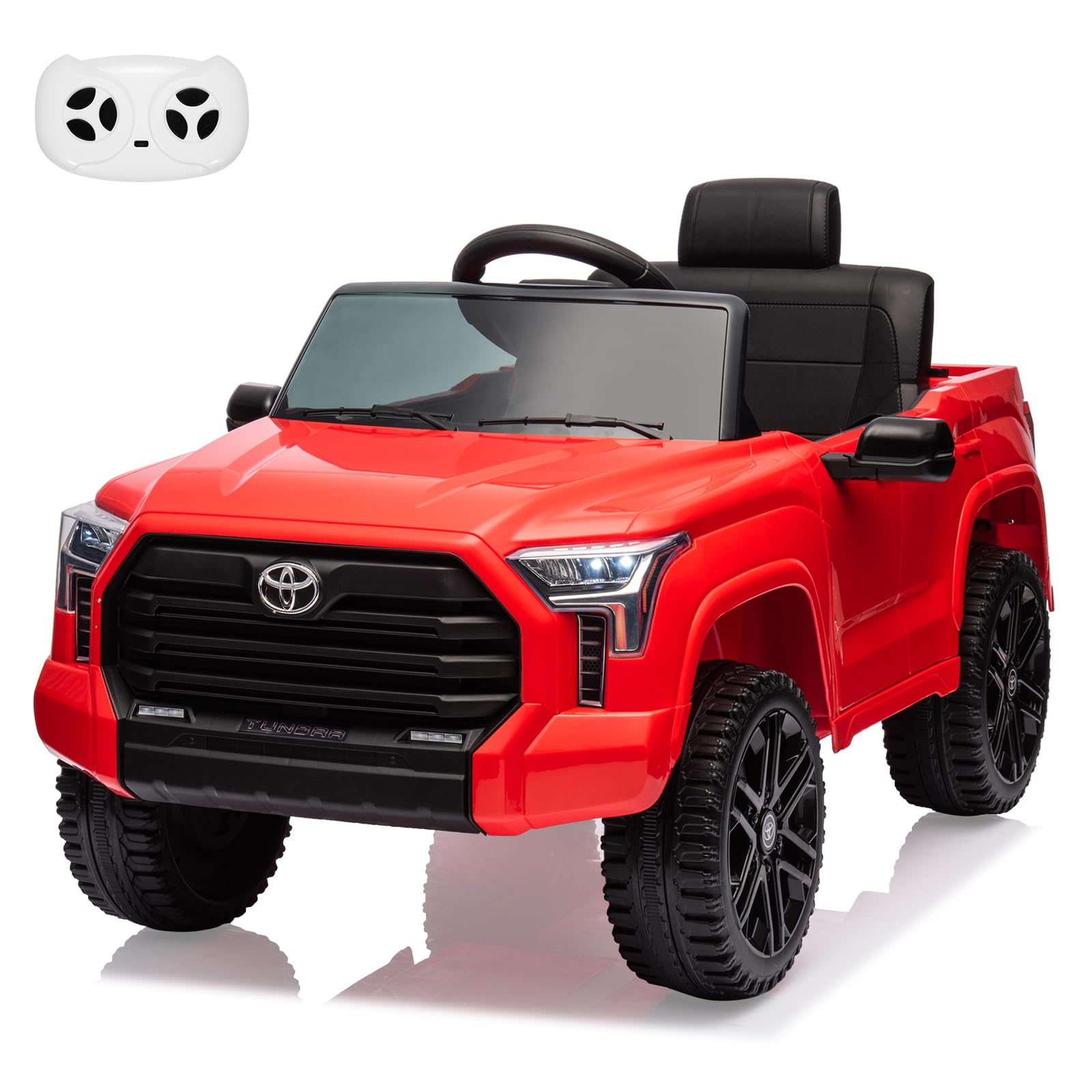 Garvee 12V Ride on Car For Kids Age 3+ , Licensed Toyota, with Remote Control, MP3, LED Lights, Suspension System, Double Doors, Safety Belt, Ride On 
