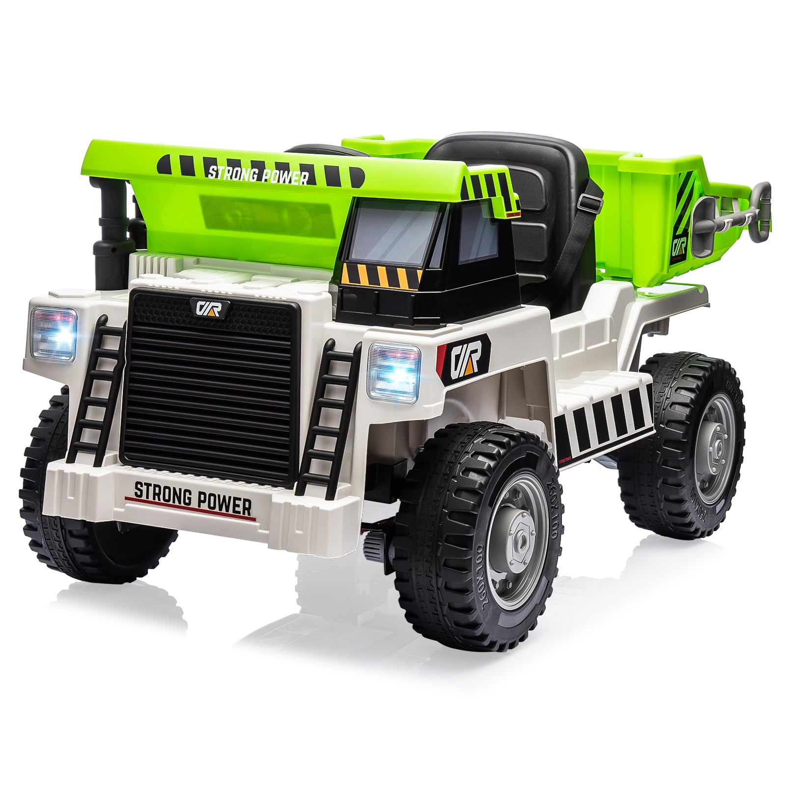 Garvee Kids 12V Ride on Dump Truck with Remote Control, Electric Dump Bed, MP3 Player, USB Charger, All-Terrain Tires, Suitable for Indoor and Outdoor