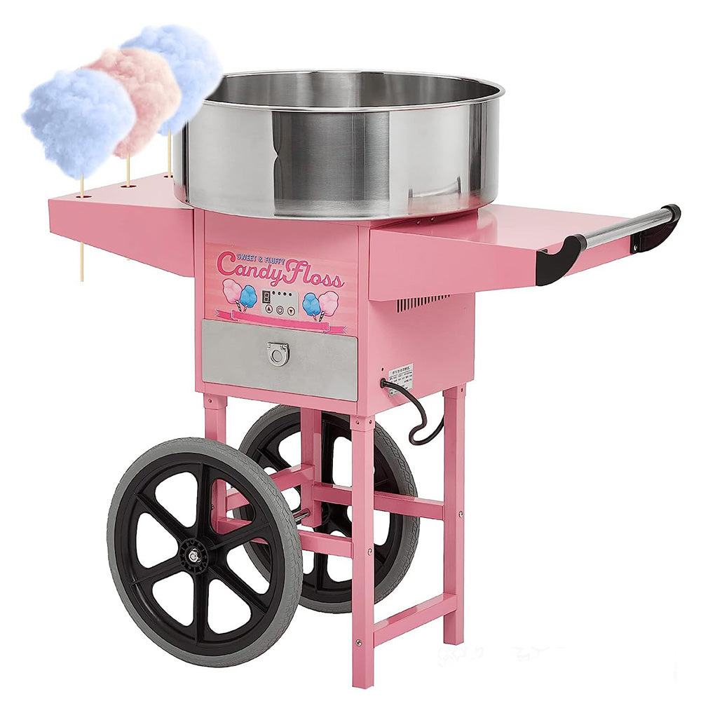 Garvee Commercial Cotton Candy Machine - Fun & Profitable Treat,1050W Commercial Candy Cotton Maker Electric Candy Cotton Machine for Kids with Cart a