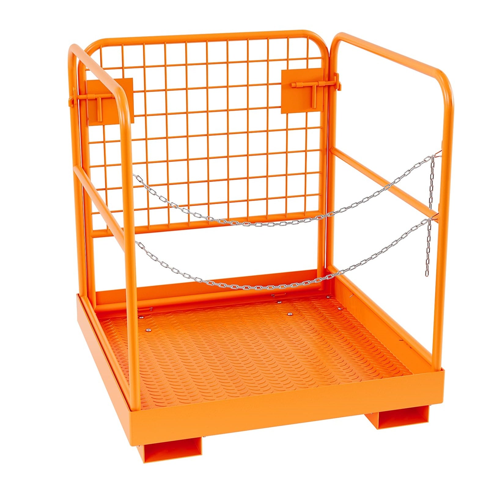 Garvee Forklift Safety Cage,36x36 Inches Forklift Cage,Forklift Work Platform up to Load 1200LBS,Forklift Man Basket with Chian and Safety Lock,Accomm