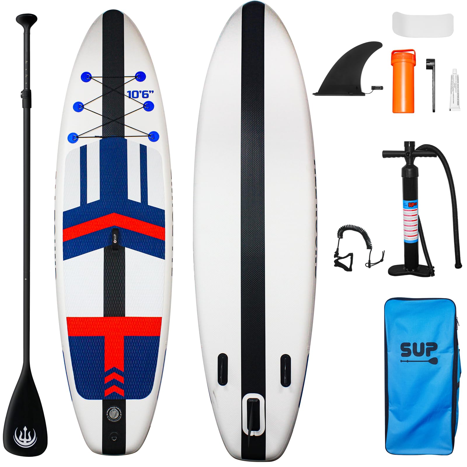 Garvee Inflatable Paddle Boards Stand Up Paddleboards with Paddle Board Accessories & Carry Bag & Pump, Wide Stable Design, Non-Slip Comfort Deck for 