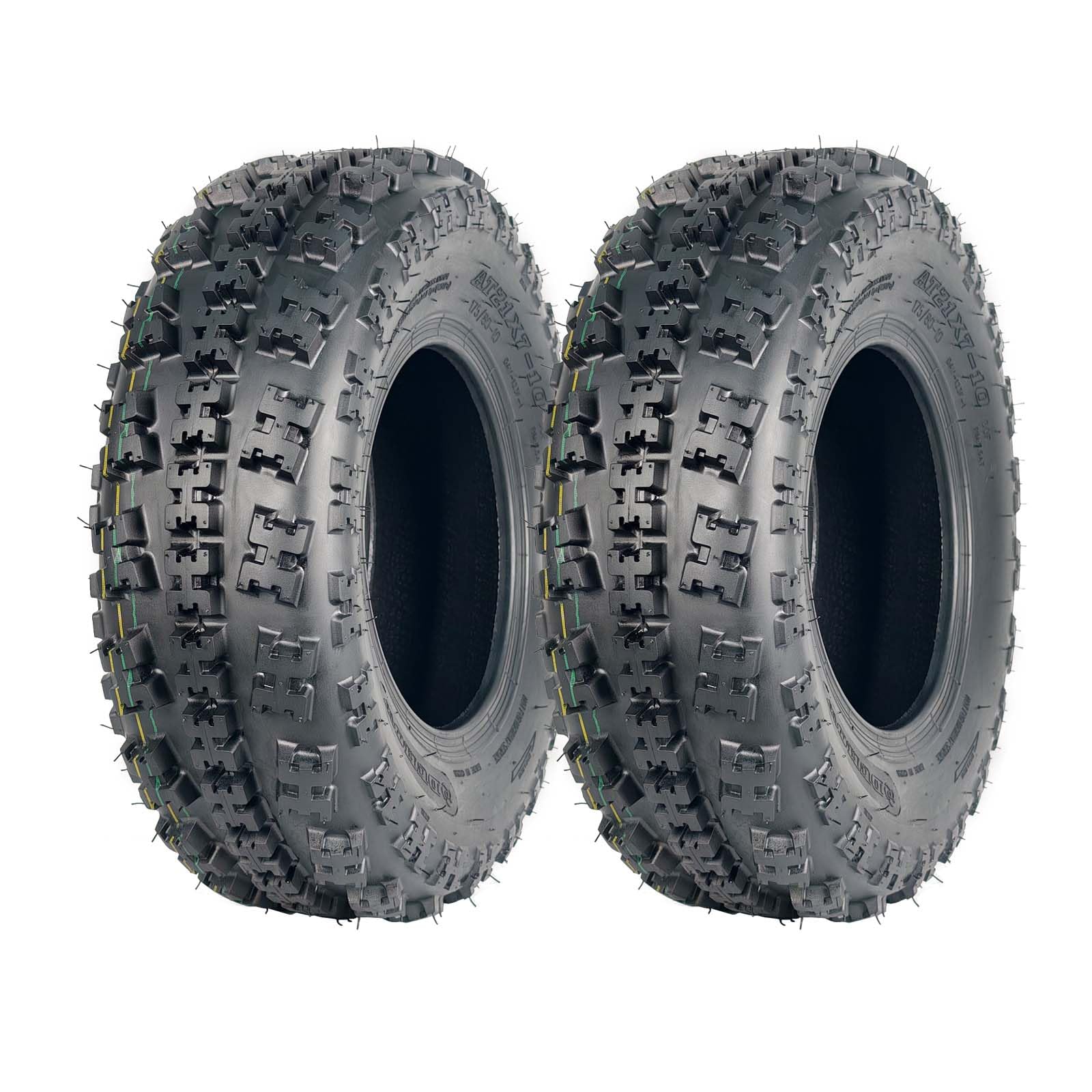 Garvee 22X7-10 ATV Tires 6 PR Tubeless Sport Front UTV Tires for Off-Road Adventures 22x7x10 Size Black Set of 2
