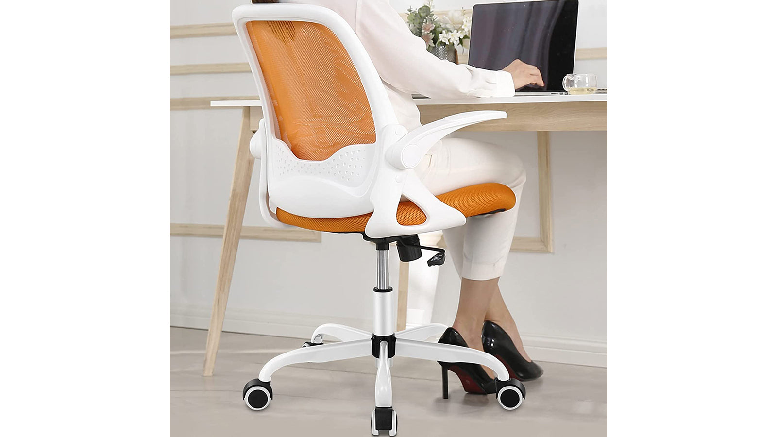 KERDOM FelixKing Comfy Swivel Task Chair Orange