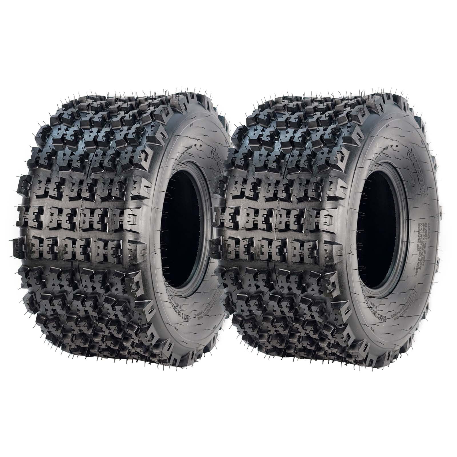 Garvee 22X11-9 ATV Tires, Sport UTV Tires, 6 PR Tubeless, Off-Road Adventures, 22 Inch, Black (Set of 2)