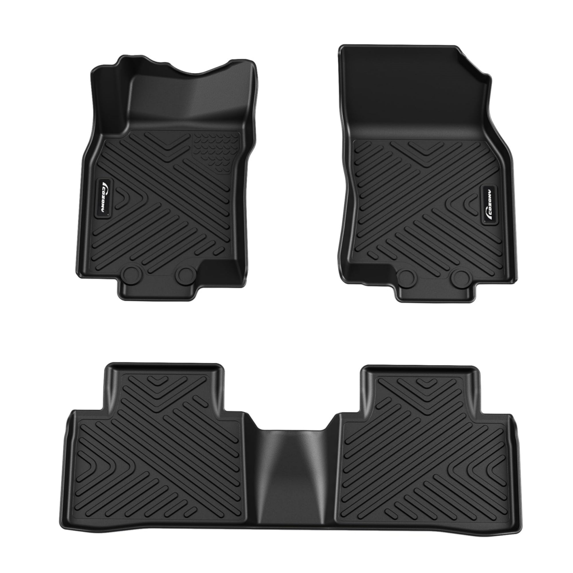 Garvee Floor Mats for Nissan Rogue 2014-2020, TPE All Weather Custom Fit Front & Rear Floor Liner, Black, Not Fit Sport Model