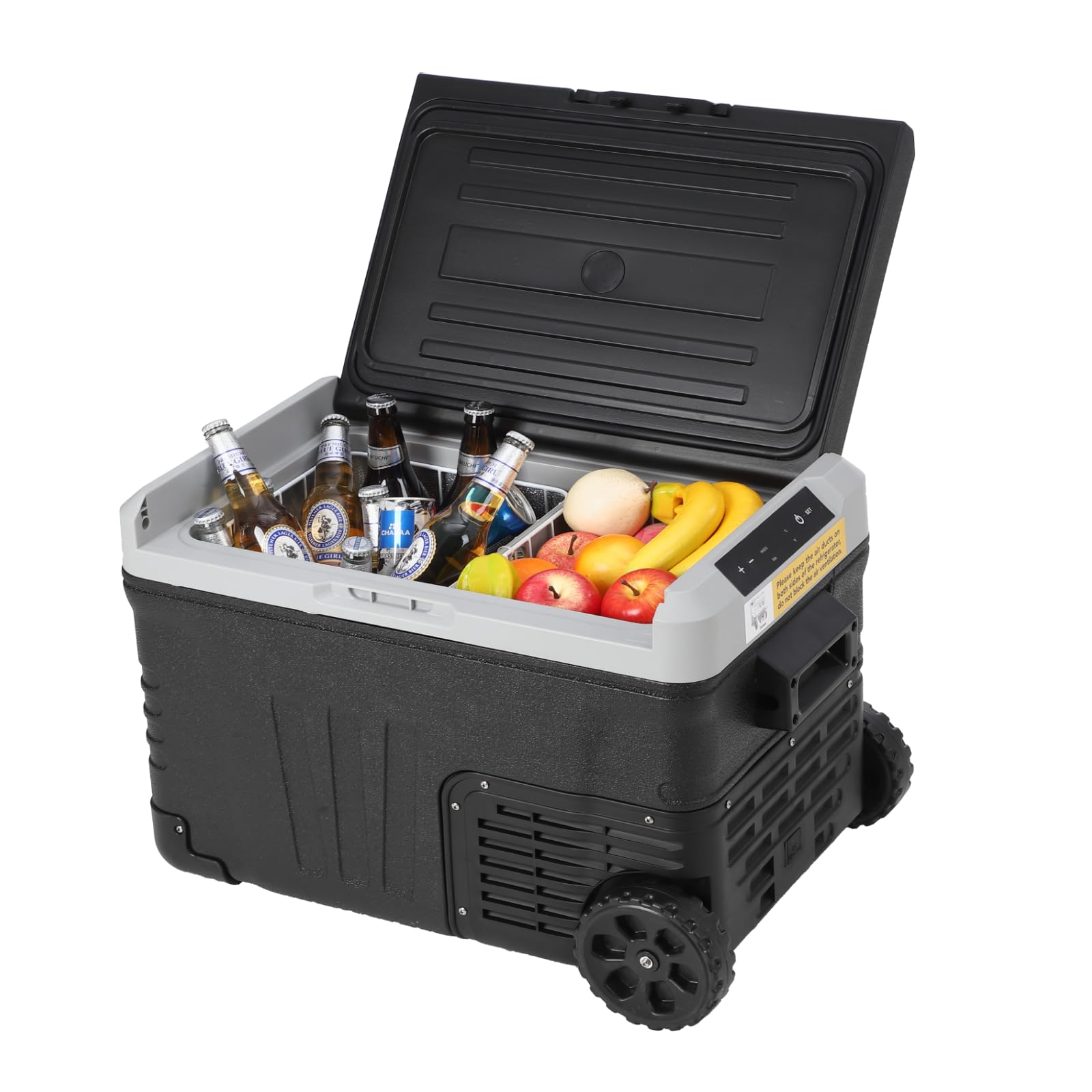 Garvee 37Qt (35L) Dual Zone Car Refrigerator, -4℉-68℉, 12V-24V Electric Cooler, Portable Freezer for Car, Truck, Home Use