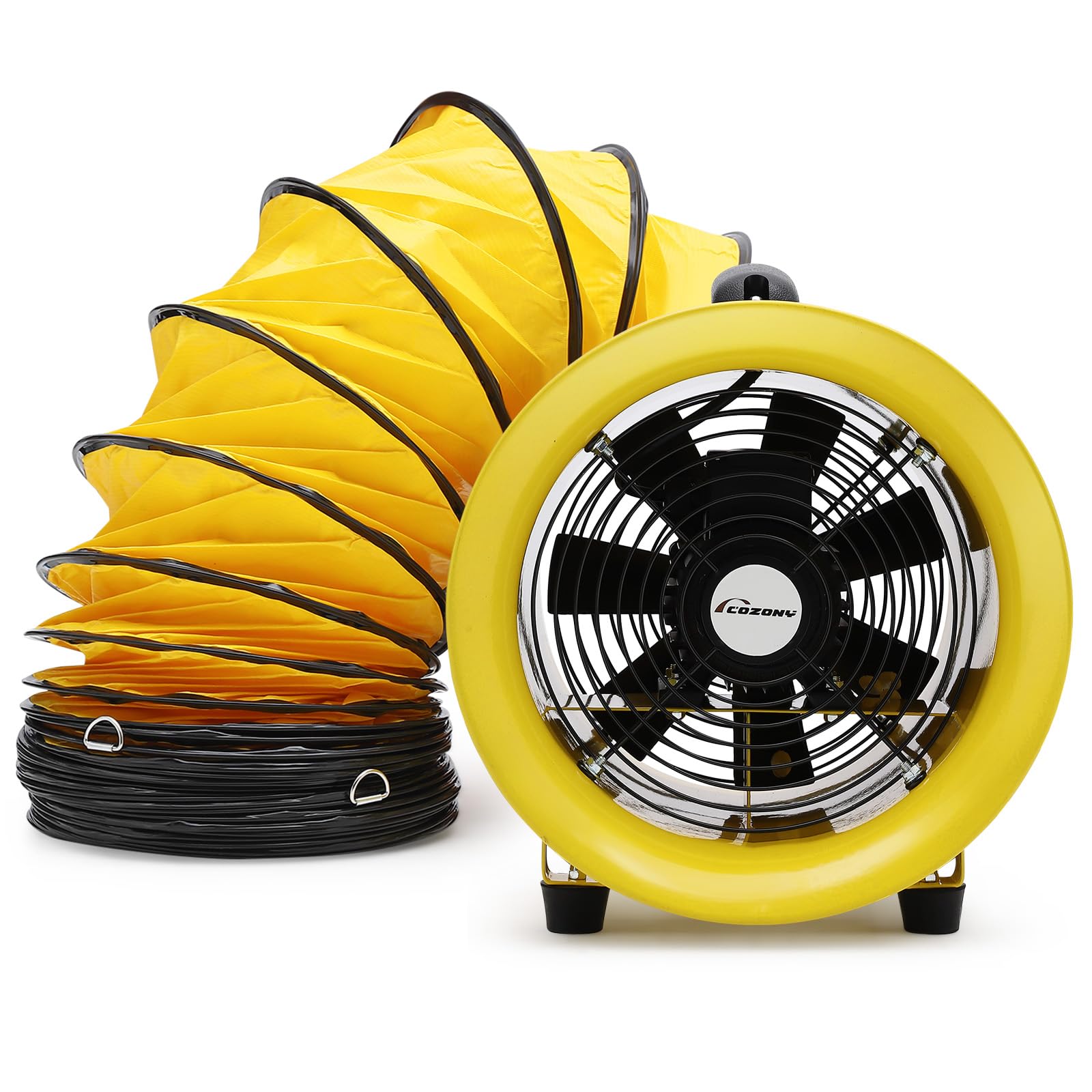 Garvee 8 Inches Blower Fan,Exhaust Fan with 16.4 FT Duct Hose,195W 1070 CFM Heavy Duty Blower,Industrial Ventilator for Exhausting & Ventilating at Ho