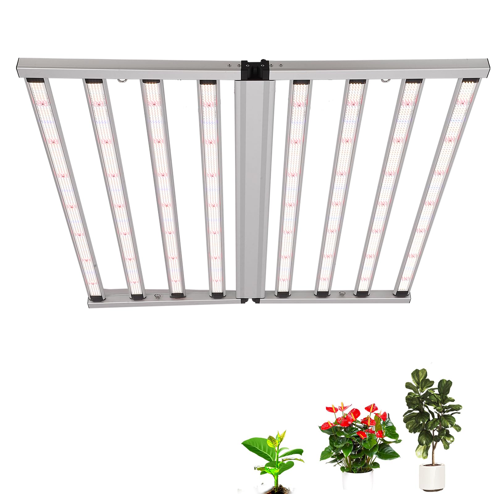 Garvee 800W LED Grow Lights, 4×4ft Foldable & Dimmable Grow Lights, Full Spectrum UV&IR Grow Lamp with 3472 Diodes, for Basement & Greenhouse Planting
