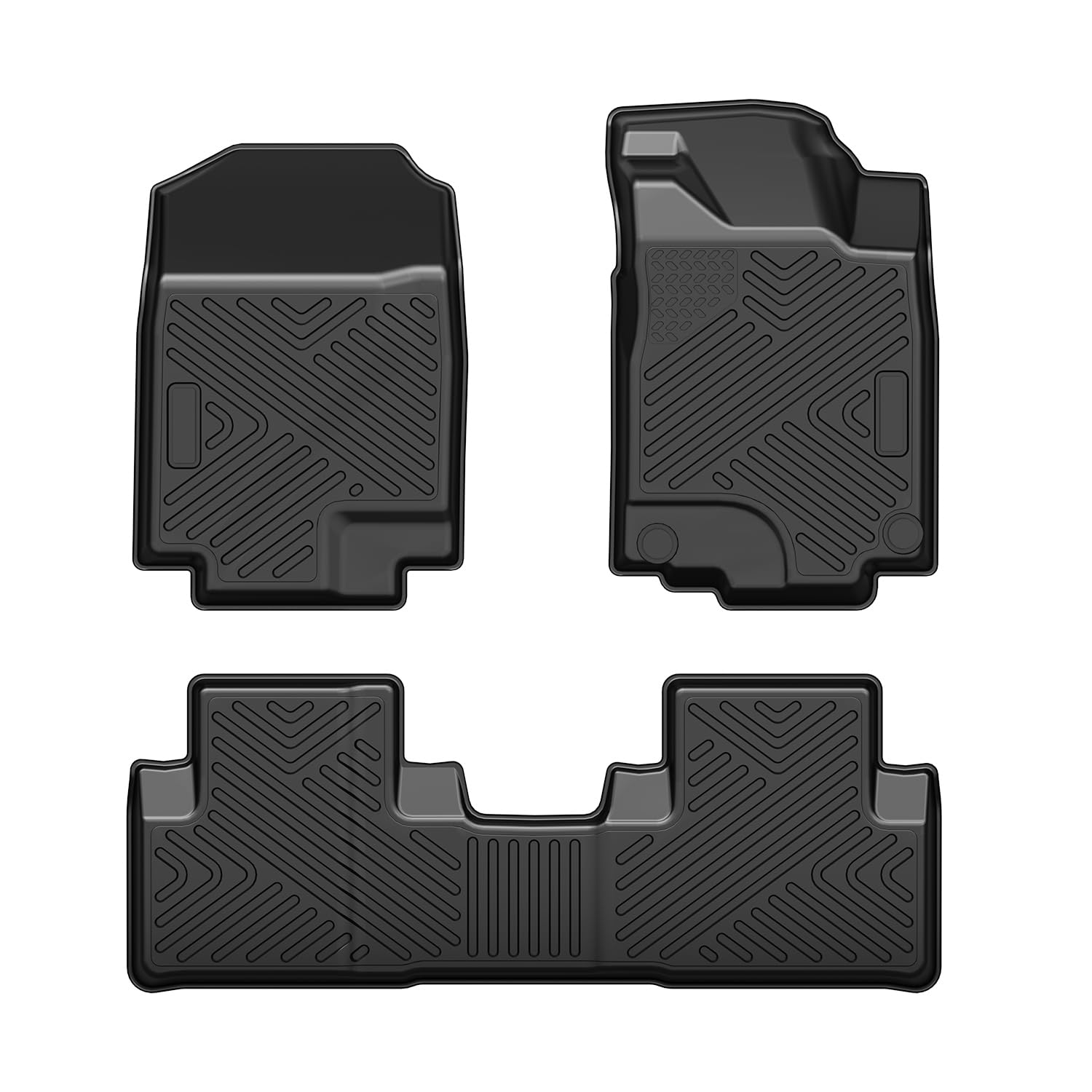 Garvee Floor Mats Compatible with CR-V 2012-2016 Accessories, Waterproof TPE Floor Liners, Black, Custom Fit, All-Weather Protection