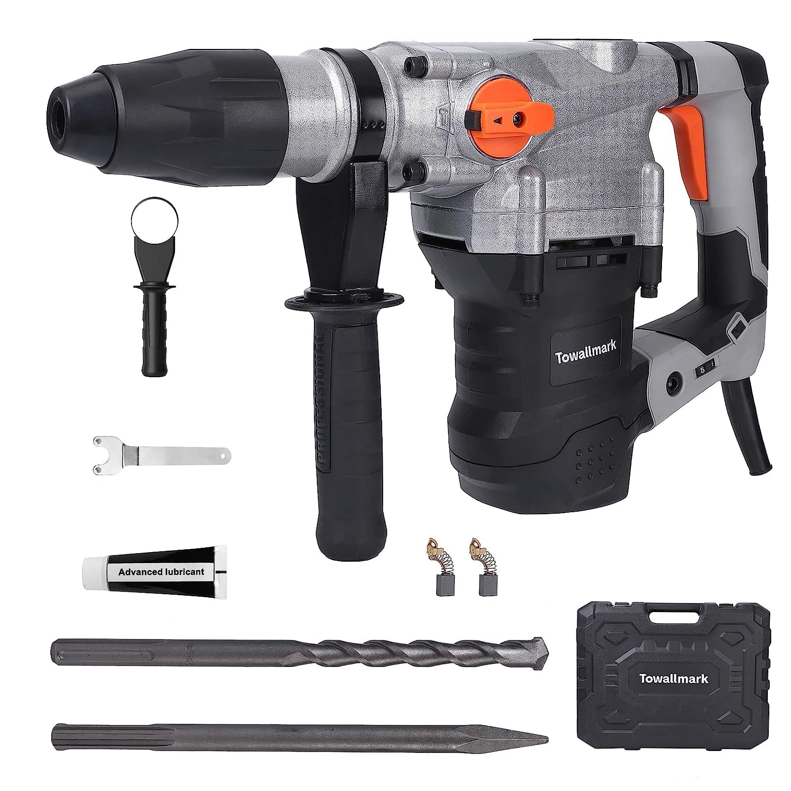 Garvee 1600W SDS-Max Demolition Jack Hammer Drill, 1-9-16" 13-Amp Corded Electric Heavy Duty Demo Chipping Hammer Concrete-Pavement Breaker with 1 Dri
