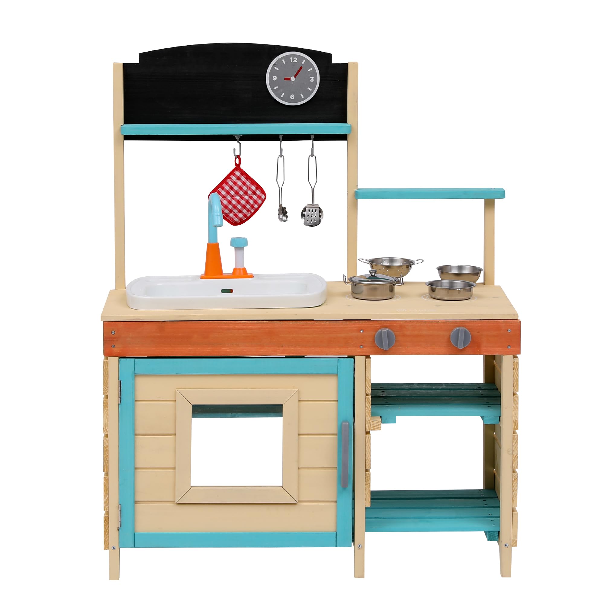 Garvee Mud Kitchen for Kids Outdoor - Kids Outdoor Play Kitchen Playset with Cookware Accessories - Perfect for Chef Pretend Play