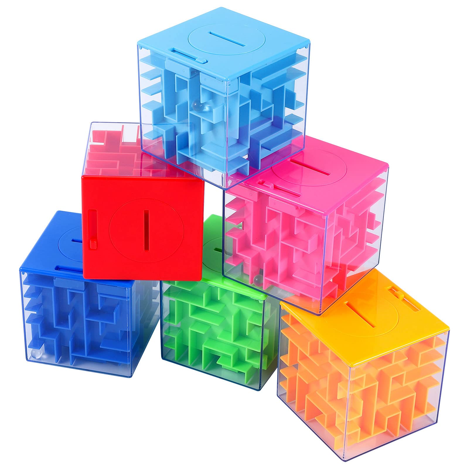 Garvee 6PACK Money Maze Puzzle Box, Garvee Unique Money Gift Holder Box, Fun Maze Puzzle Games for Kids and Adult Birthday