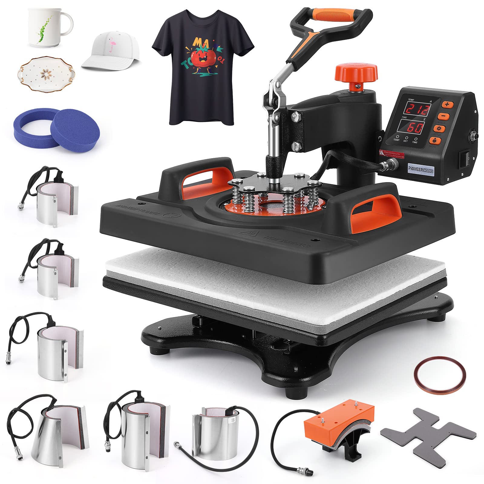 Garvee 800W 12x15" 11-in-1 Heat Press: Swing-Away Sublimation Machine