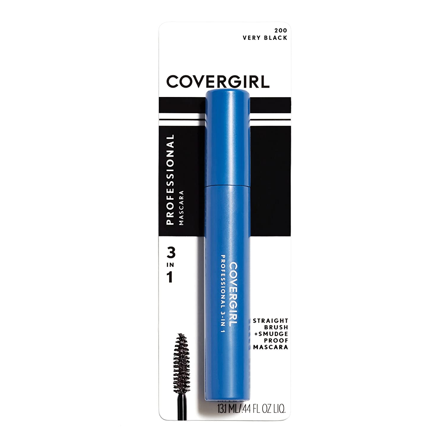 Professional All-in-one Straight Brush Mascara - Very Black
