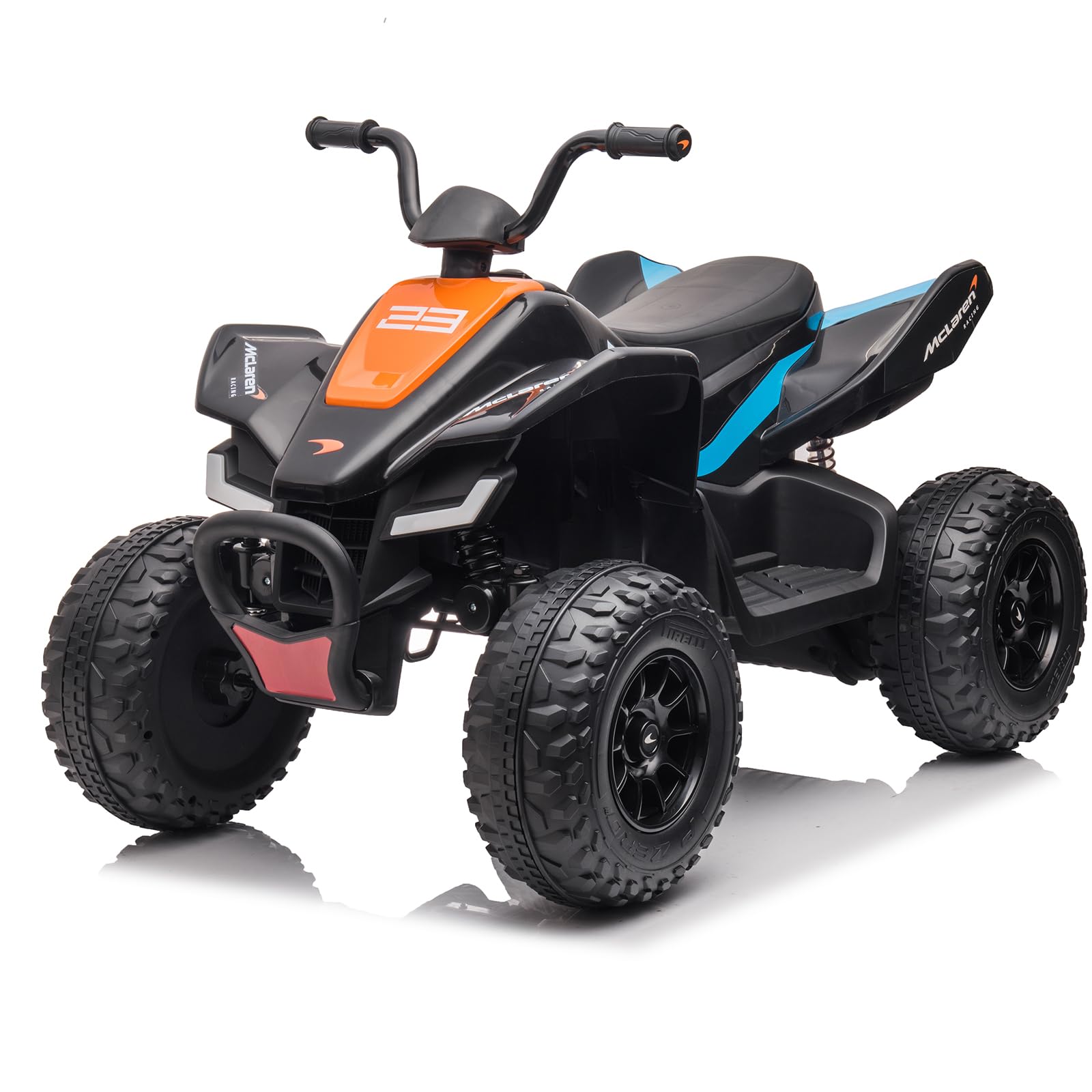 Garvee 24V McLaren Ride-On Car: Dual Motors, LED, Music Mode, 4-Wheel Suspension, USB-Media, for Ages 3+, 57lb Load