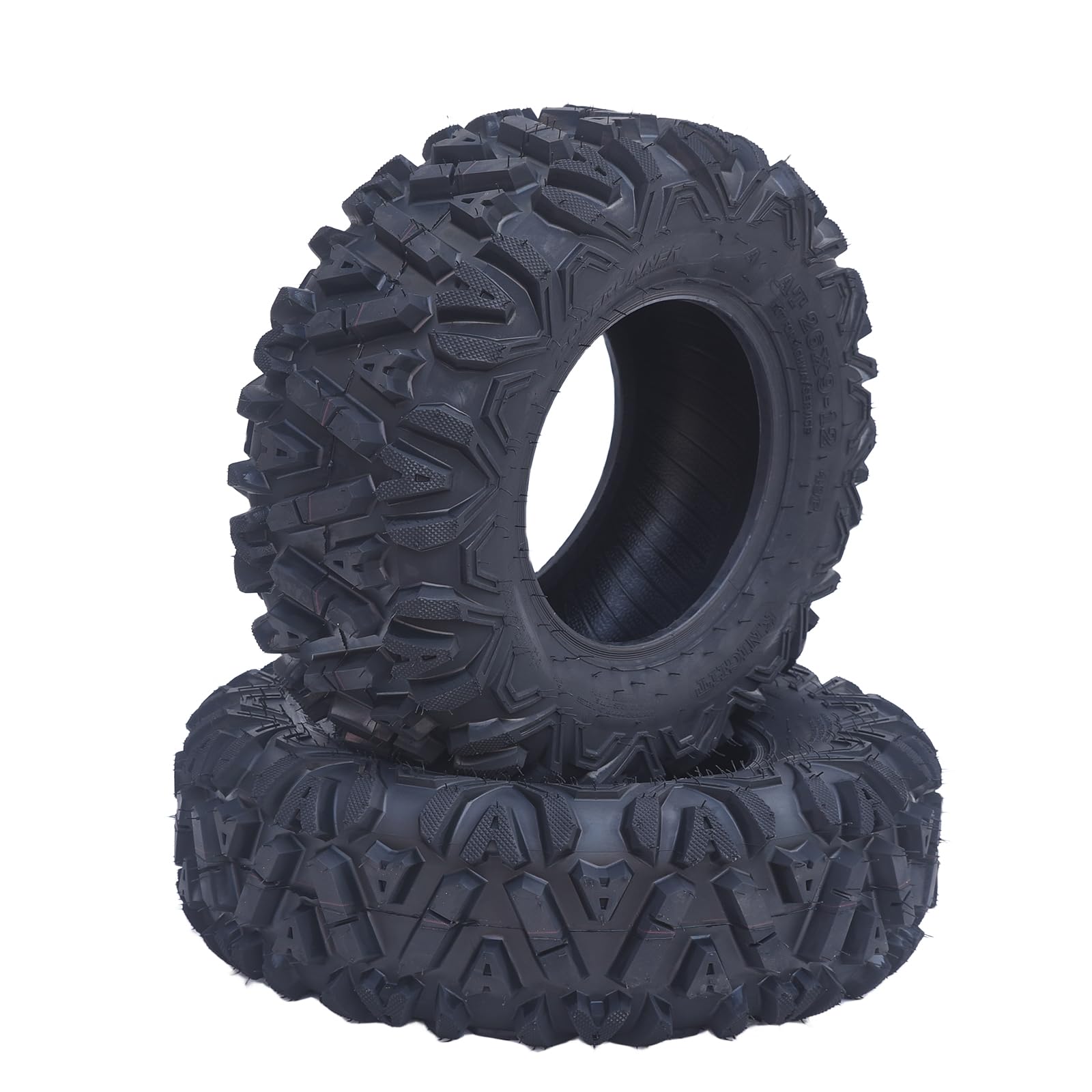 Garvee Set of 2 ATV Trail Tires 6PR Knobby Sport Tires, Tubeless - AT27x9-12-6PR TL MARS