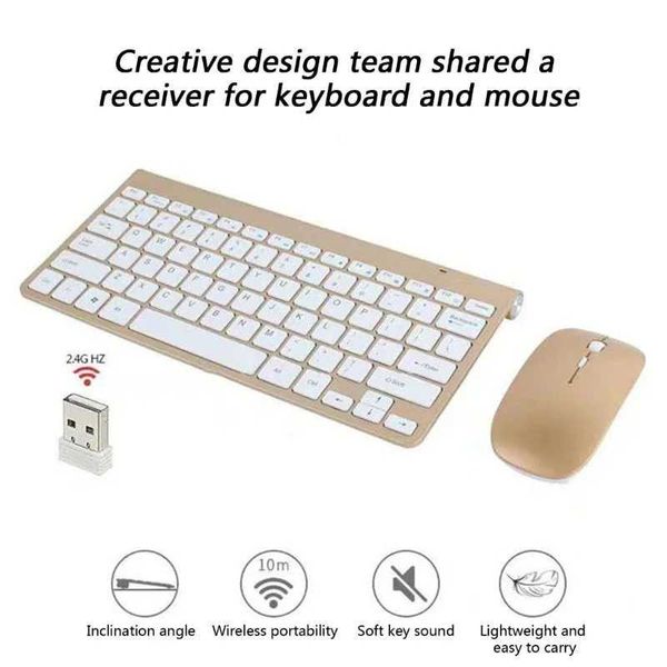 2.4Ghz Wireless Keyboard and Mouse Set 10M Range Mouse Combo Set For Notebook Laptop Desktop PC Computer X2502031