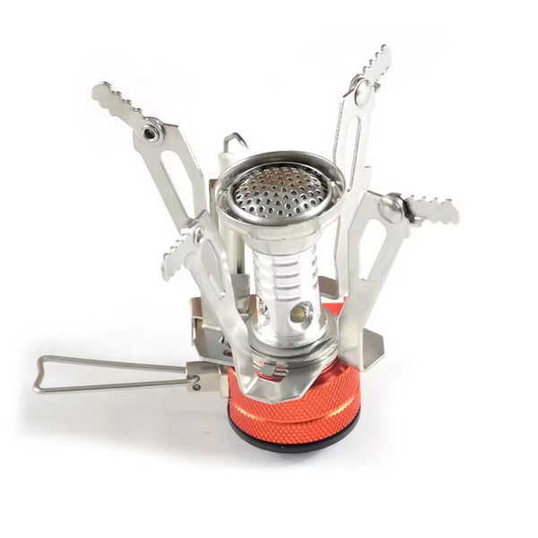 High quality mini camping stove portable folding backpacking gas stove with piezo ignition