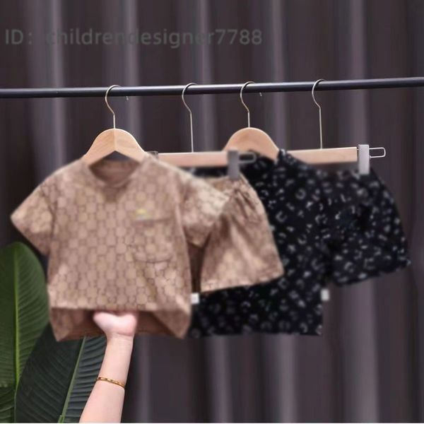 DHgate Summer Baby Boys Girls Clothing Sets Kids Letters Printed Short Sleeve T-shirts+Shorts 2pcs Set Boy Casual Suit Children Outfits