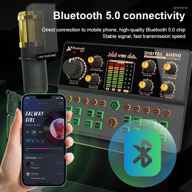 Microphones BM800 V90 Sound Card Set Professional Audio Condenser Mic Studio Singing Microphone For Karaoke Podcast Recording Live Streaming