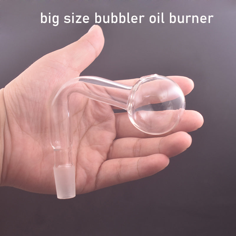 10mm 14mm 18mm Jumbo Big Ball Glass Oil Bowls Thick Pyrex Glass Oil Burner Pipe Transparent Clear Tobacco Bent Bowl Hookah Adapter Thick Bong Pipes