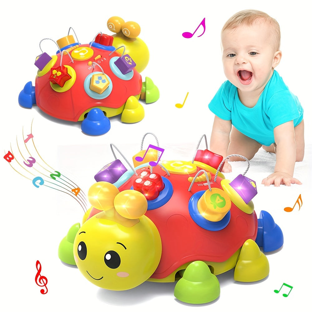 TEMU Early Toys, Baby Musical Ladybug Crawling Bilingual Toys With Light-, Baby Toys For 7 8 9 Months 1-2 Years Old, Newborn Boys Girls (red), Infant