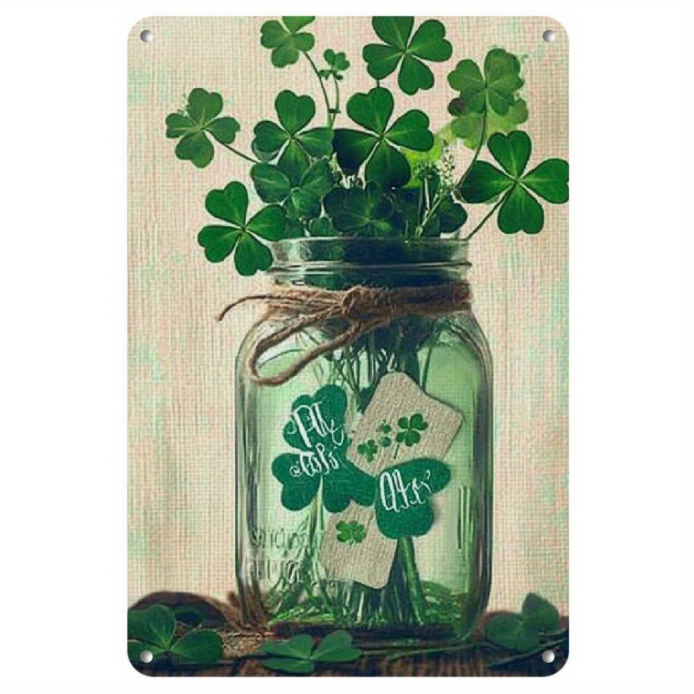 TEMU Hemitong Green Shamrocks Holiday Decoration Valentines Day Metal Signs Wall Decor