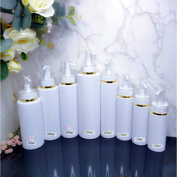 White PET Refillable Liquid Makeup 100-0Ml Plastic Pump Bottle For Lotion Shampoo Containers Fashion Quality Classic