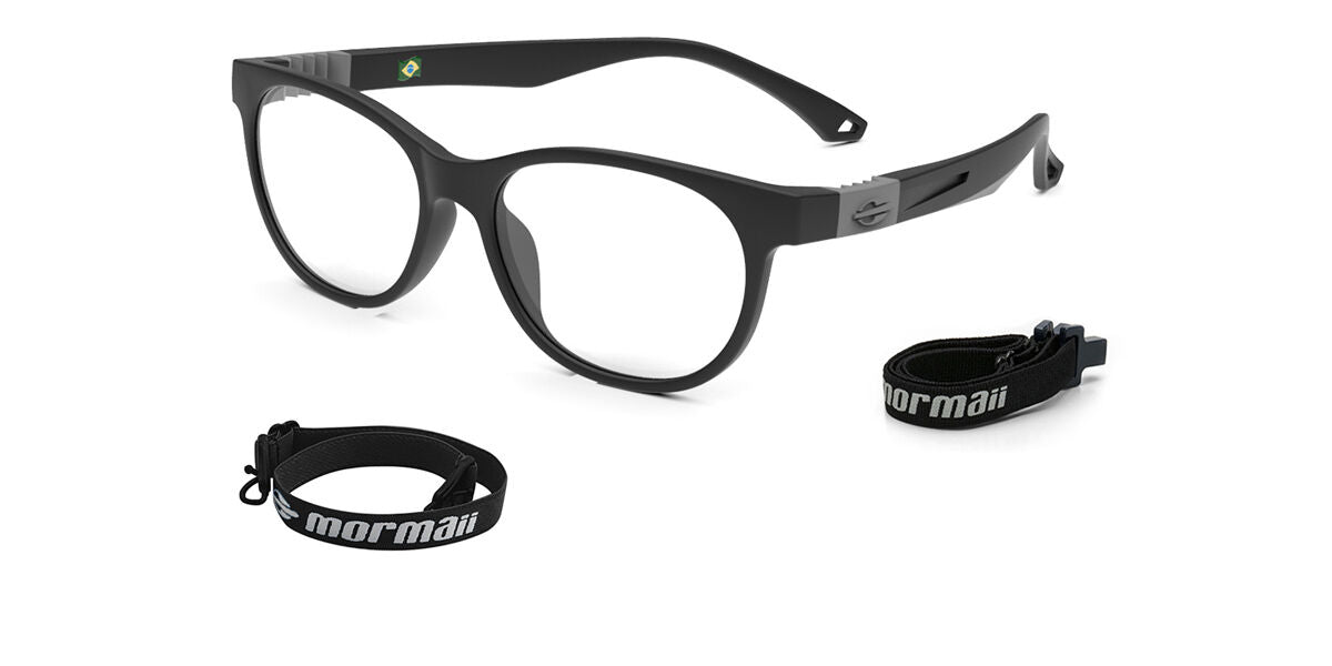 Mormaii Jump Infantil M6089AFE49 Men's Glasses Black Size 49 - Free Lenses - Blue Light Block Available