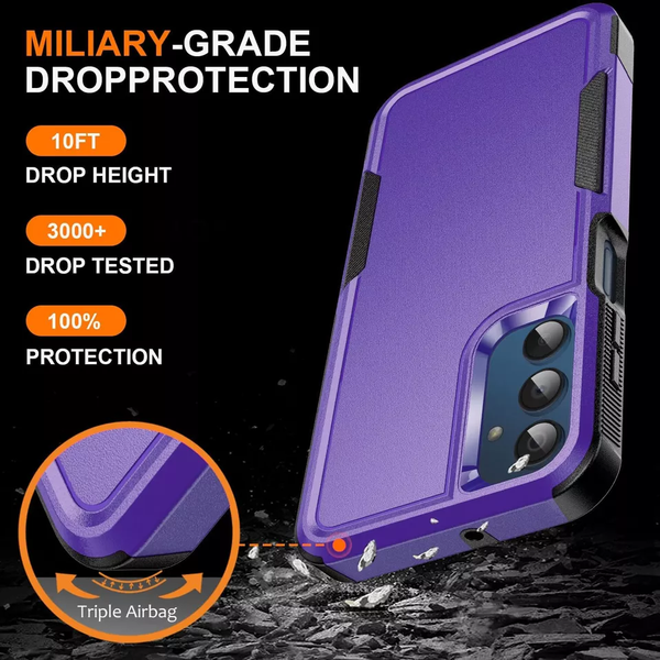 Samsung Galaxy A Series Case - Shockproof with Tempered Glass Screen Protector for A15, A14, A54, A13