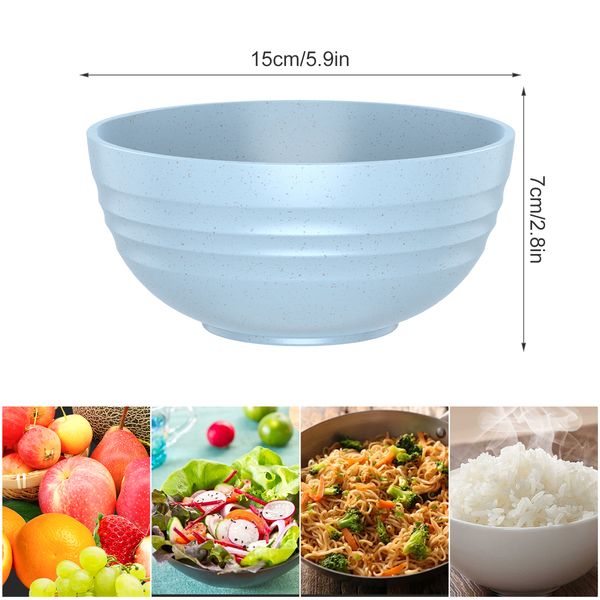 4Pcs Cereal Bowl Set Unbreakable Bowl Dessert and Salad Bowl Durable Breakfast Bowl Soup Bowl Dishwasher and Microwave Safe