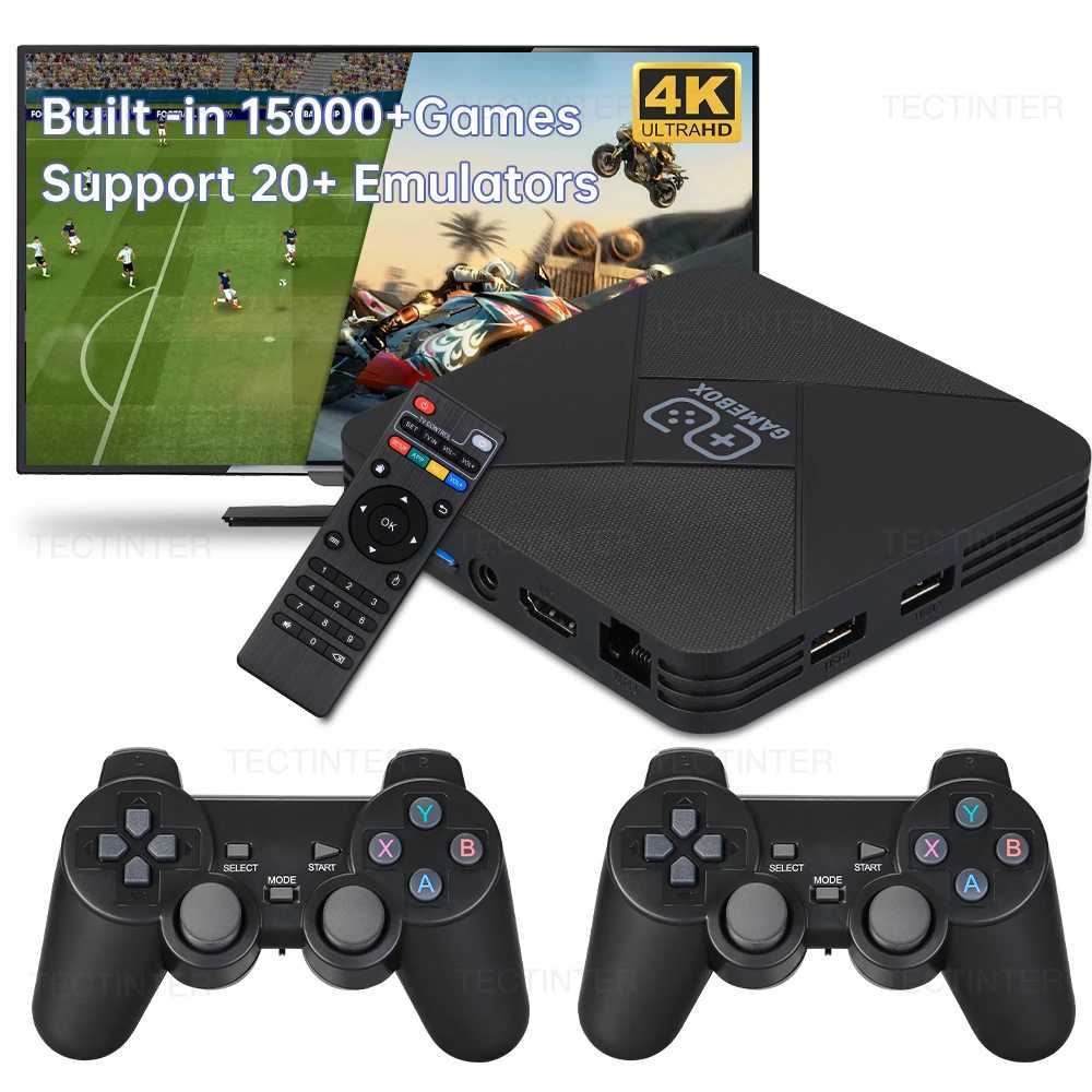 Dual-System Portable Game Box 4K Video Game Console Game Stick Retro Game Console Built in 40000 Games for PSP-N64 128G TV BoxXJ241204