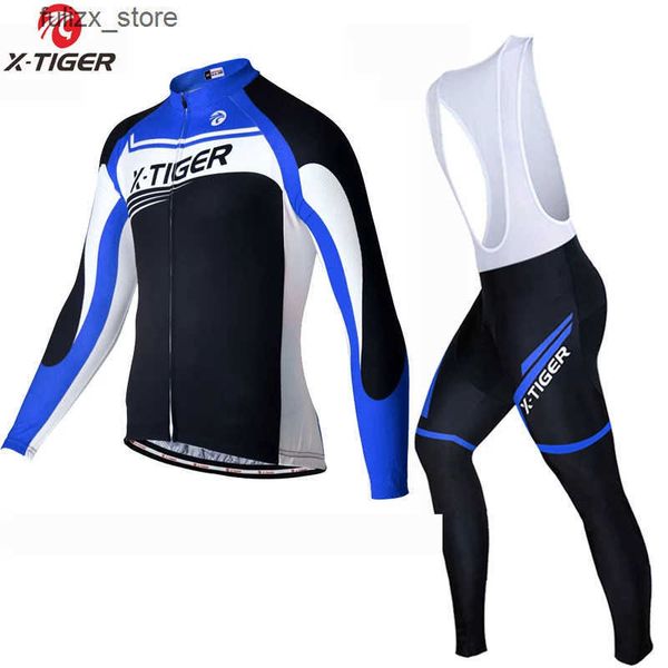 Cycling Jersey Sets X-Tiger Spring Long Sleeve Bicycle Shirt Set Mtb Bicycle Clothing Bicycle Maillot Ropa Ciclismo Mens Bicycle Clothing Bi