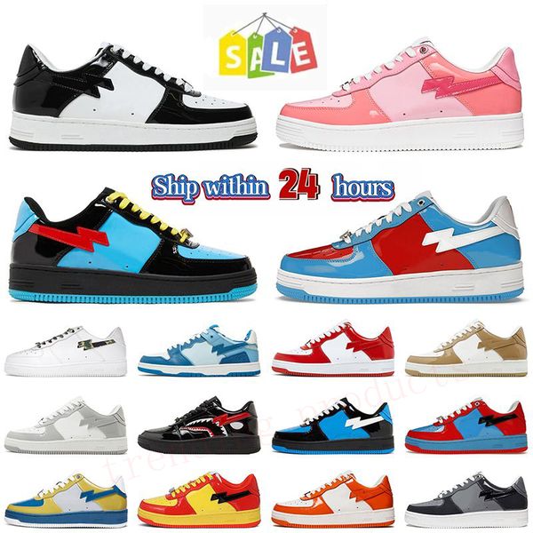 2025 With Box Designer Shoes Sneakers Mens Womens Low Patent Leather Black White Blue Green Pink Camo Camouflage Skateboarding Jogging Sport