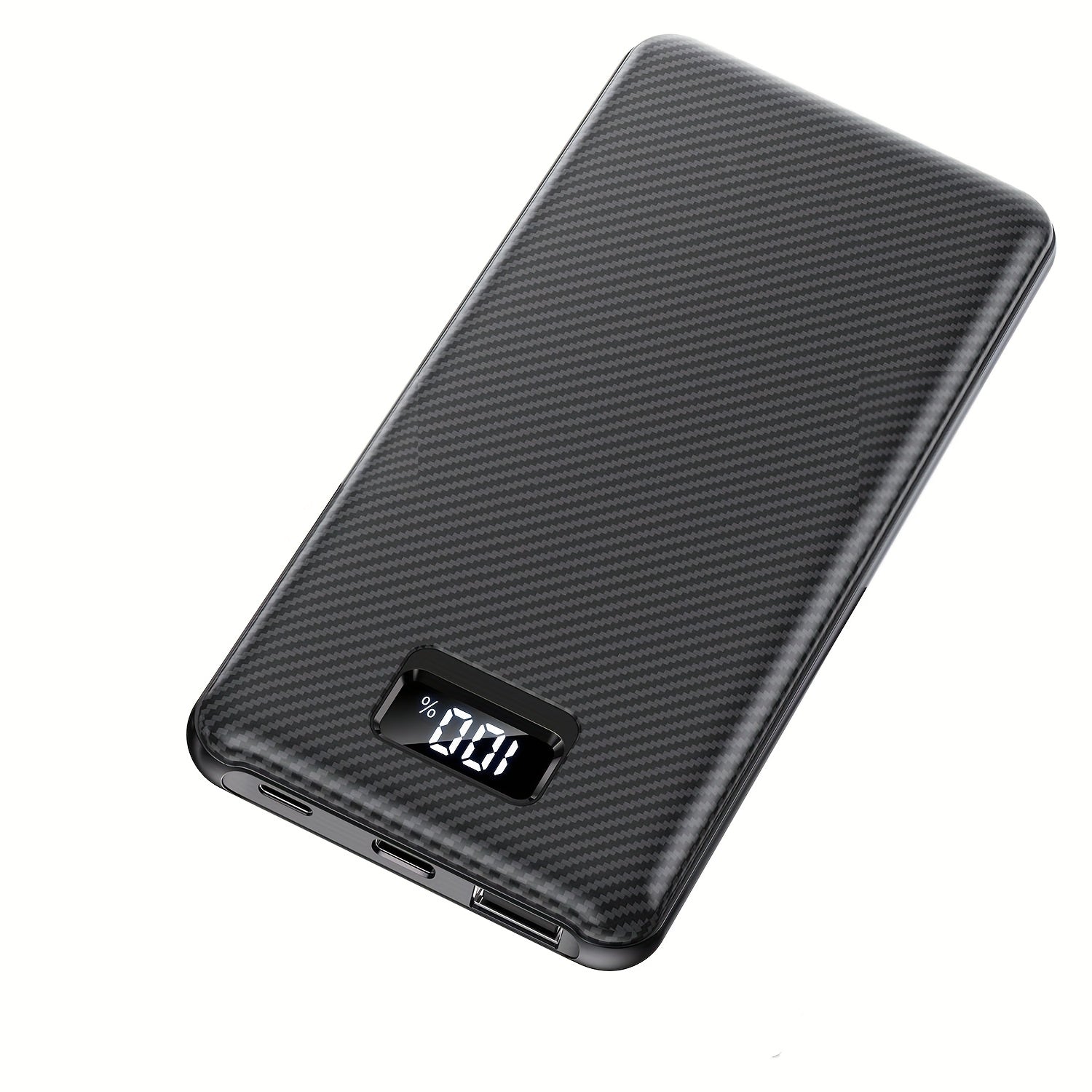 TEMU Portable Charger 10000mah Power Bank With Built-in Cables, Usb-c 5v 3a Battery Pack With 4 Outputs 2 For Smartphones, Tablets, Heated Clothes.,