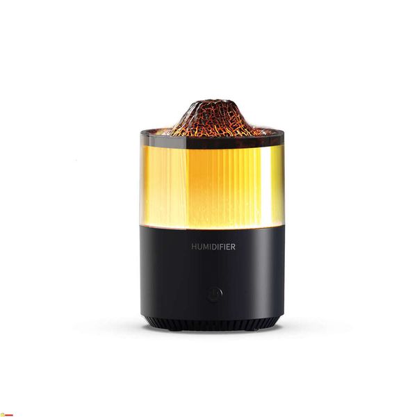 Humidifiers Creative Mini Volcano Lava Diffuser Small home hotel usb colorful atmosphere light flame humidifier CL250104