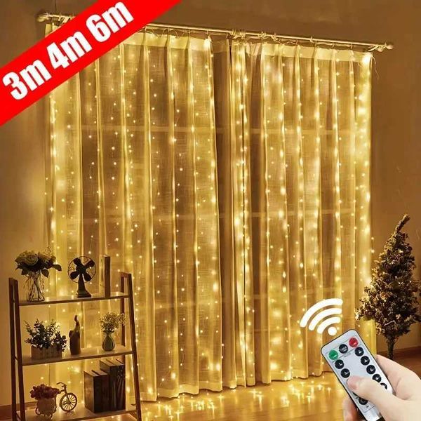 Halloween Garland Fairy Light Outdoor Garden Light String 8 Mode USB Curtain Light Wedding Christmas Party Holiday Decoration Y240807