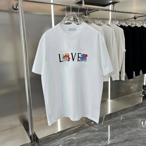 Designer Mens T shirts Gradient Letters Fashion Cotton Womens T-shirt Casual Loose High Quality Tees Short Sleeve Hip Hop Streetwear Luxury