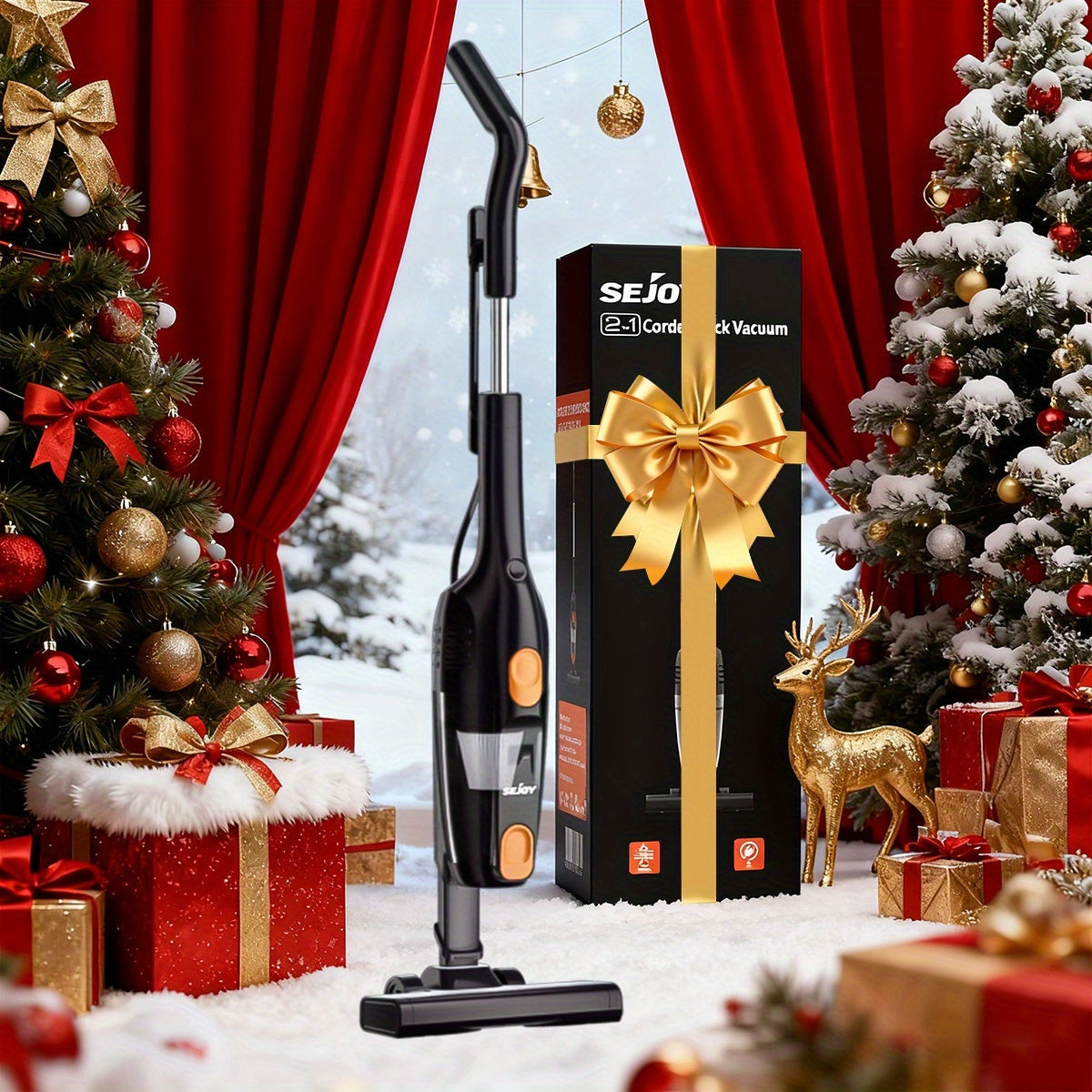 TEMU 3 In 1 Lightweight Corded Vac With Handheld, Powerful Suction Small Dorm Vacuum Cleaner Portable With Hepa Filters, 17kpa Stick Vacuum Cleaner,